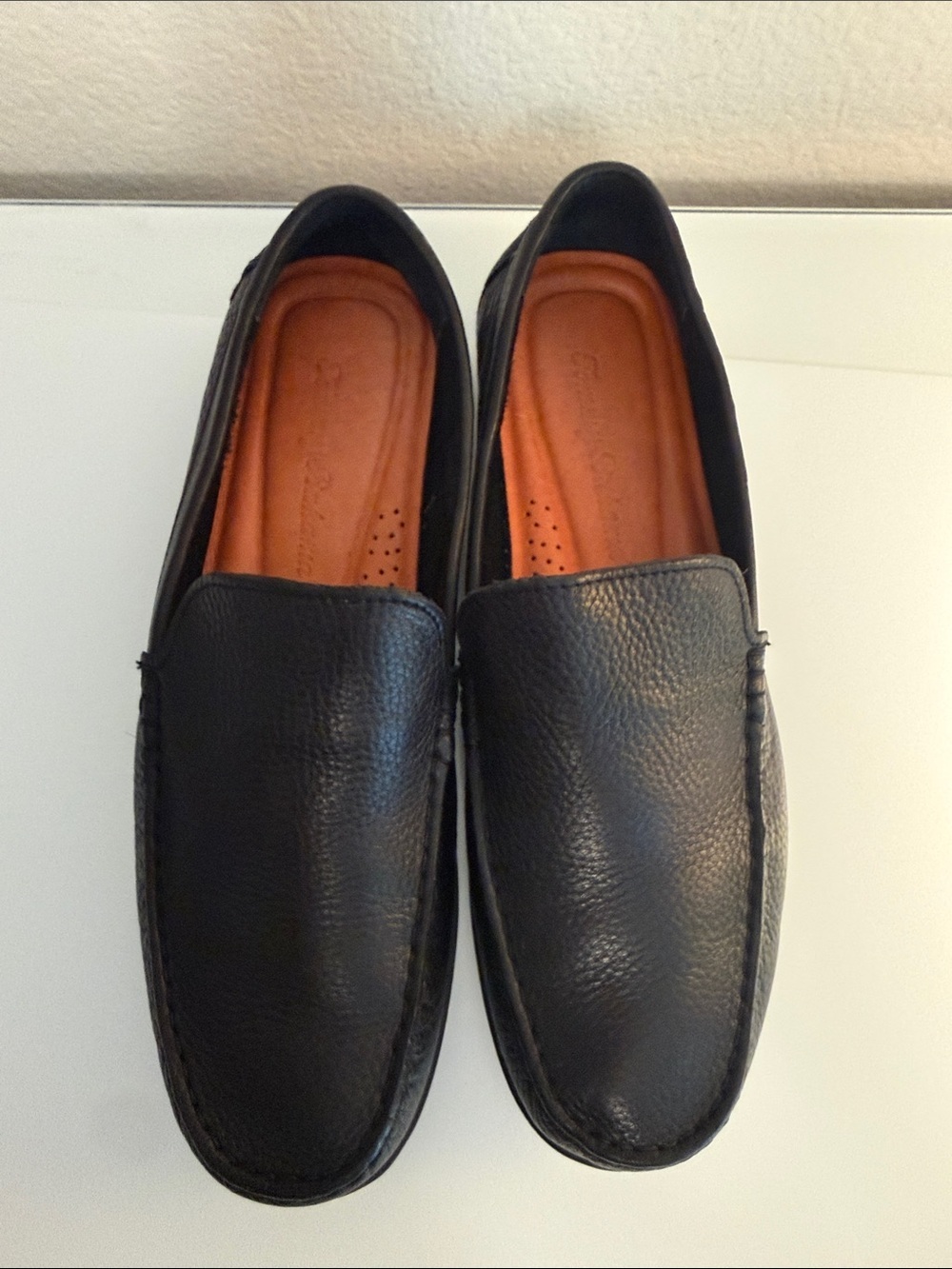 Tommy Bahama Nassau Venetian Loafers Mens 10.5 Black Pebbled Leather TFM00159 - Picture 2 of 8